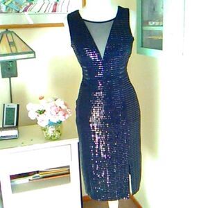 Enfocus Studio Black Sequin Dress
